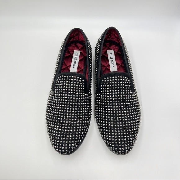 Steve Madden Men\'s CAVIARR Studded‎ Black Slip On Loafers Dress Shoes Size 9 NEW main image 13
